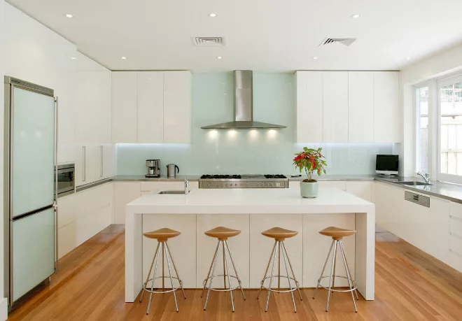 Kitchen splashback low iron glass Kitchen splashback low iron glass